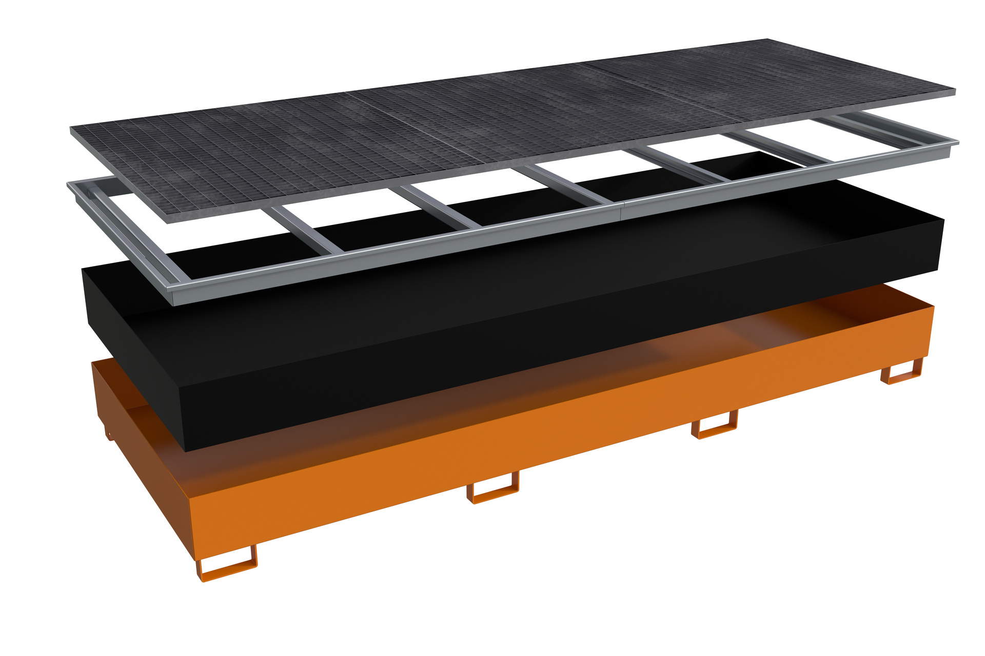 Regalwanne Typ RW-GR 3600-3 PE - Regalwannen